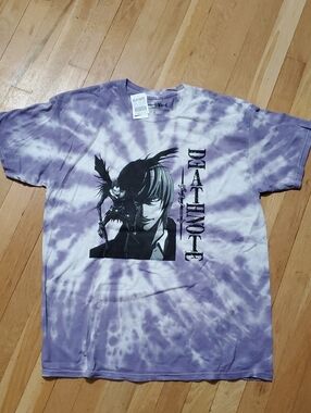 Zumiez Purple Tie-Dye Death Note Graphic Tee Large
